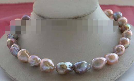 

Jew3116 Natura Multicolor Baroque Edison Reborn Keshi Pearl Necklace 14k NEW