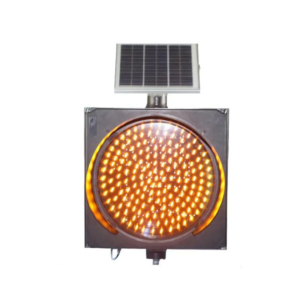 

Solar LED traffic light LED sign yellow strobe light ASLLED construction work warning light