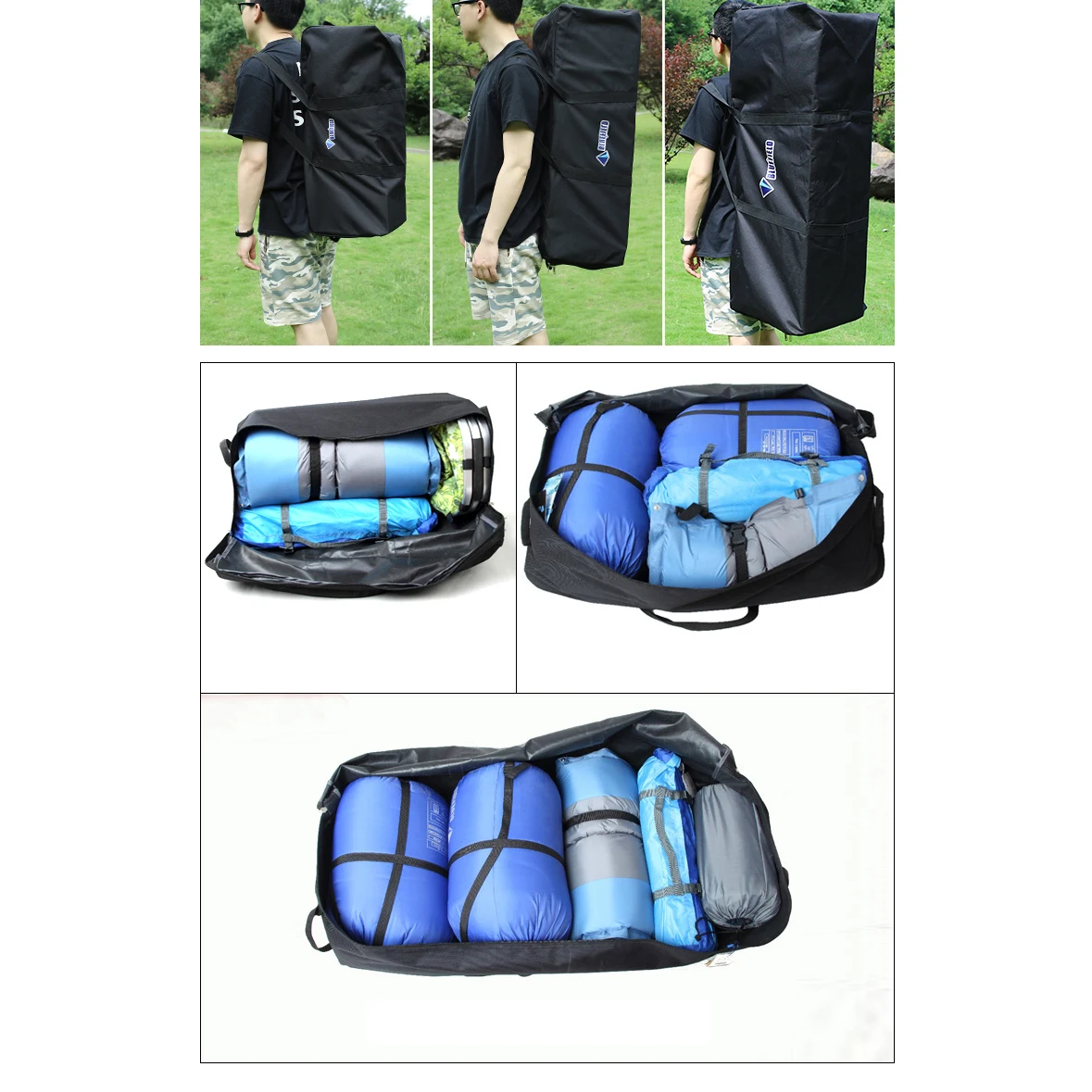 AUAU-Bluefield Открытый походный рюкзак багаж огромная емкость водостойкий велосипедный походный багаж