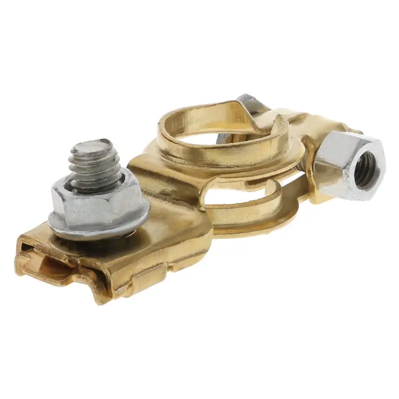 1 Pair Auto Battery Terminal Connector Battery Quick Release Terminals Clamps Cap Clips Copper For Car Truck Caravan