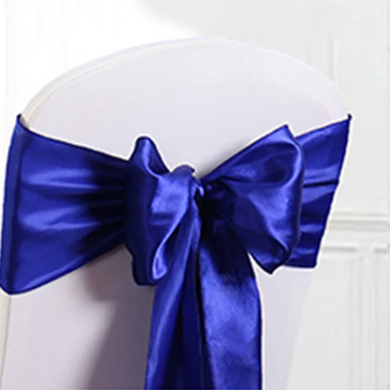 10 шт./лот, свадебный пояс, галстук-бабочка, лента, украшение, банкетный чехол на стул, Свадебная вечеринка, ремесло, чехол на стул, декоративные принадлежности, 275*17 см - Цвет: Royal blue