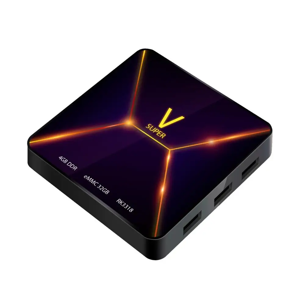 V SUPER Smart tv Box Android 9,0 4 Гб ОЗУ 32 Гб ПЗУ Rockchip RK3318 4K USB2.0 телеприставка H96 MAX 3318