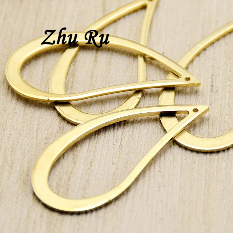 

33.8*16mm 10pcs copper Charms Water droplets hollow geometry ring Big earrings Pendant Findings Accessories DIY Vintage Necklace