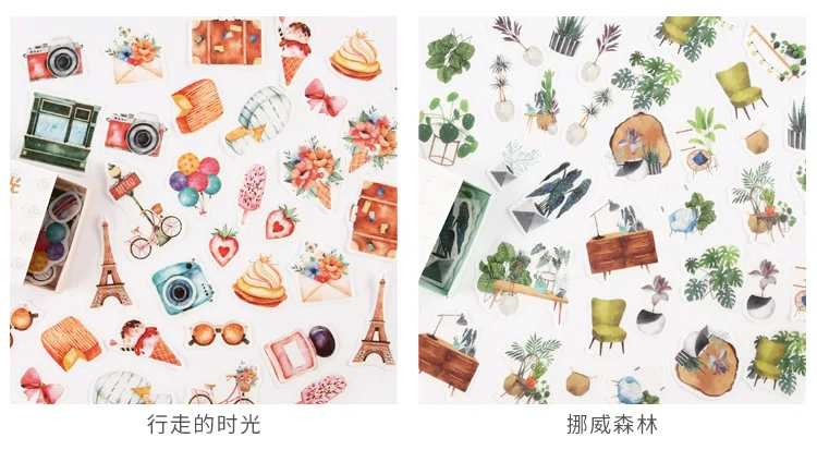 40pcs/pack Forest Stickers Set Romantic Cartoon Decorative Stationery Stickers Scrapbooking DIY Diary Album Lable Stick Gift