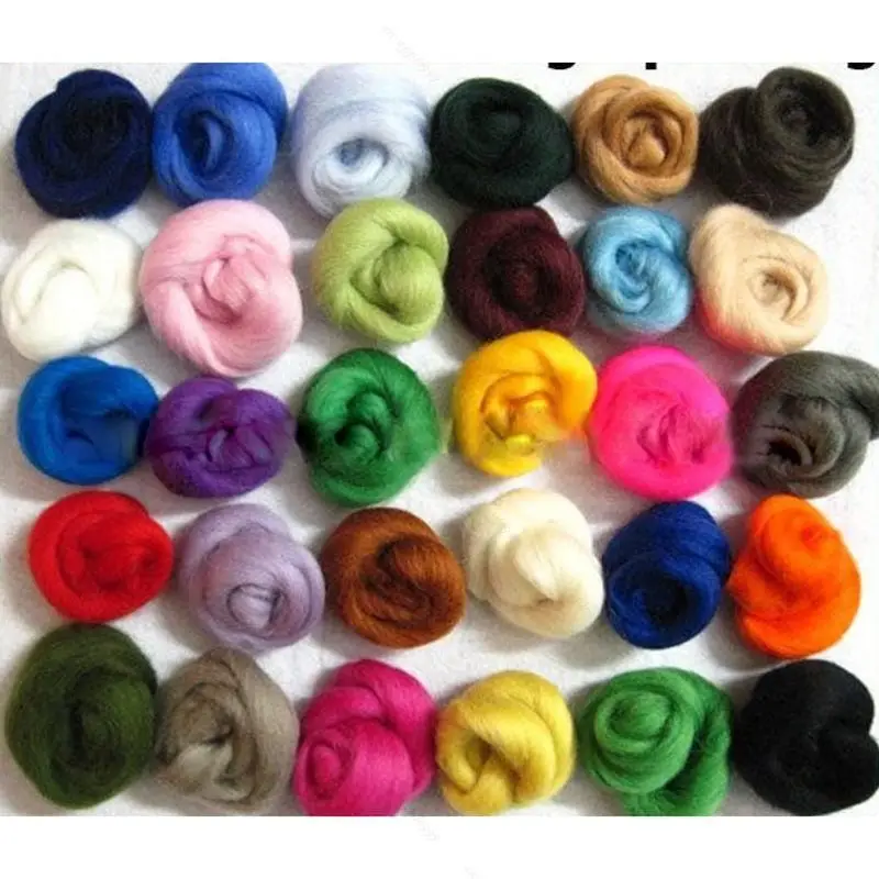 Wholesale-36pcs-lot-Wool-Fibre-Wool-Yarn-Roving-For-Needle-Felting-materials-free-shipping-new-arrival