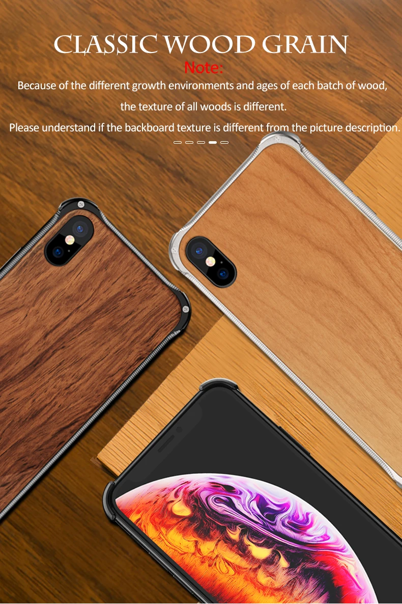 Suntaiho роскошный чехол с деревянной металлической рамкой для iphone XS Max чехол для iphone 7 Plus чехол для телефона XR X 7 8 чехол для iphone 8 Plus