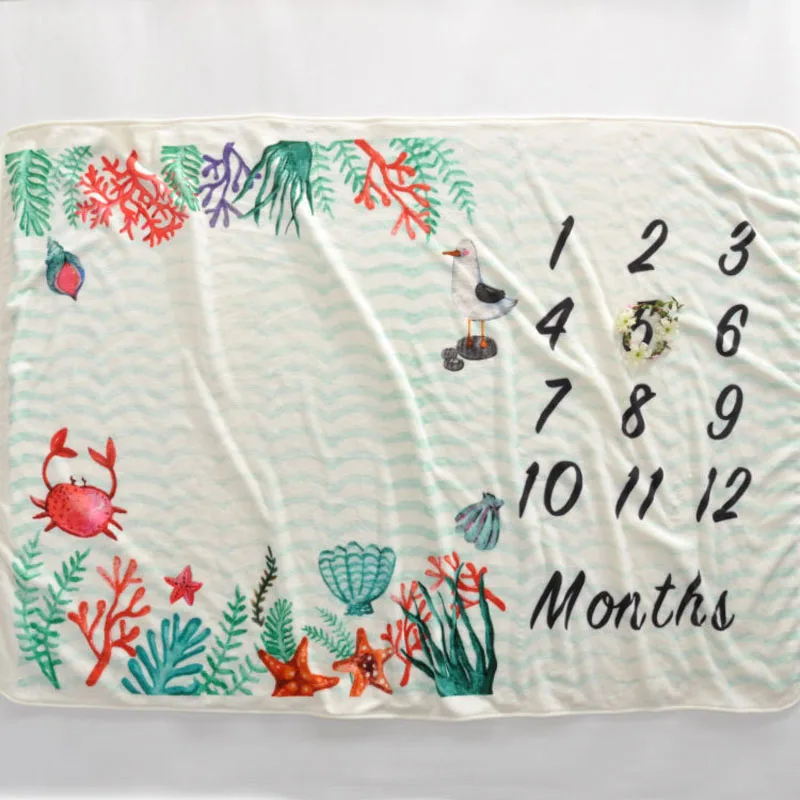 New Born Photography Monthly Baby Milestone Blanket Photo Props Baby Fotoshoot Accessoire Photo Bebe Manta Receving Blanket (14)