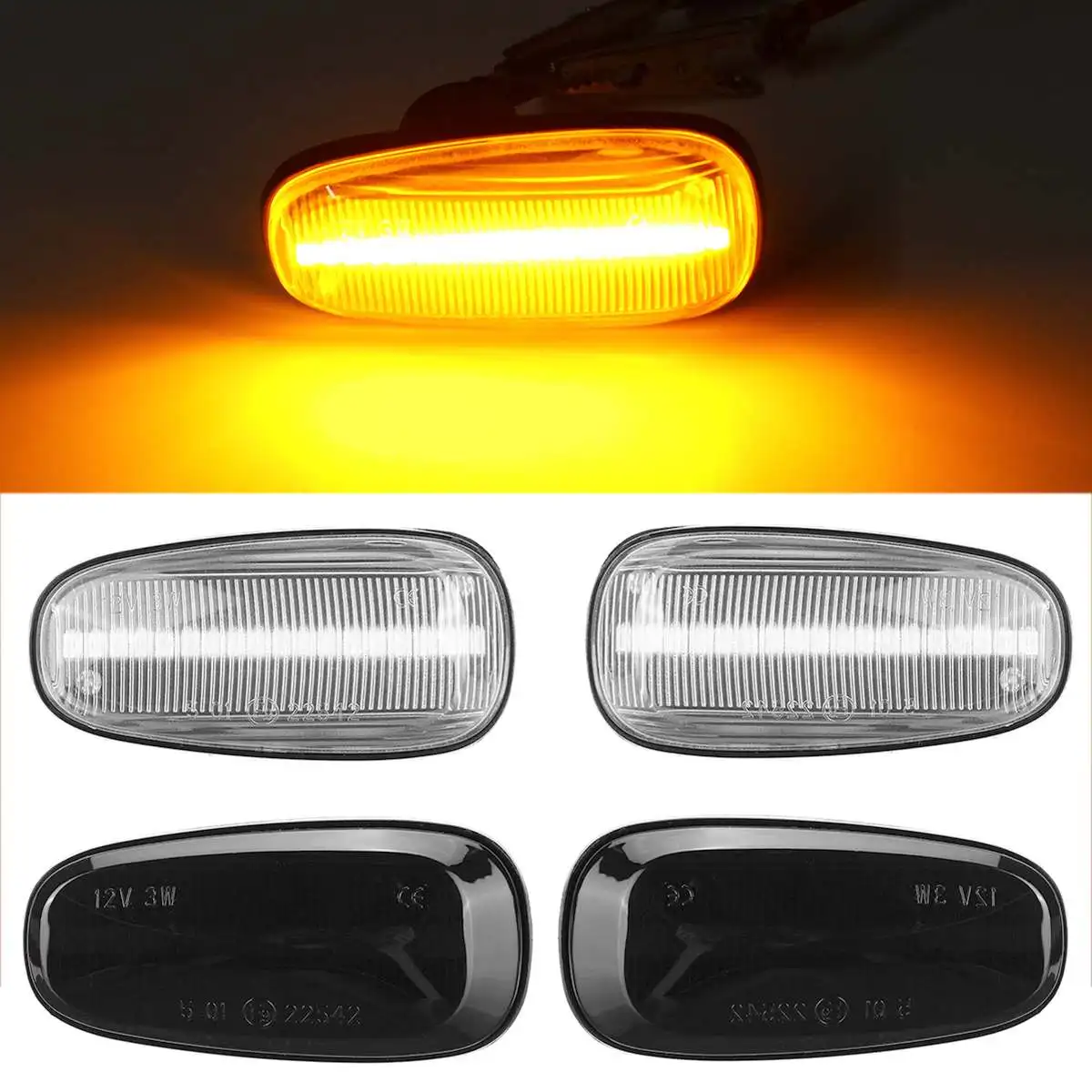 2PCS Signal Lamp Led Side Marker Light Side Indicator 12V Panel Lamp Side Repeater for Opel for Zafira A 99-05 Astra G 98-09