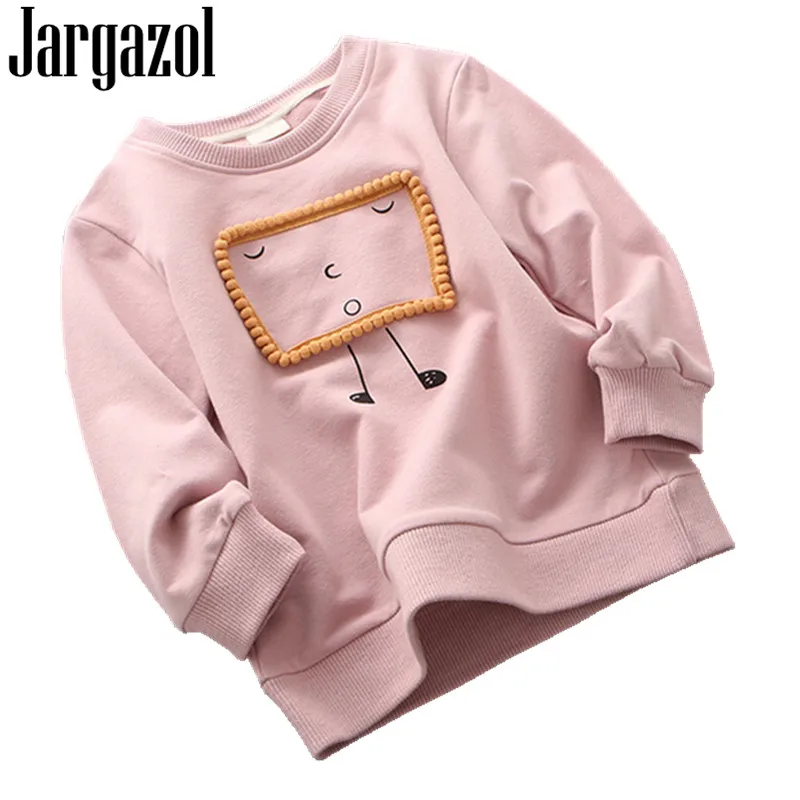 

Jargazol Kids Clothes Casual Shirts Autumn Long Sleeve Camisetas Cartoon Embroidery Sweater Tops for Girls T Shirts for Boys