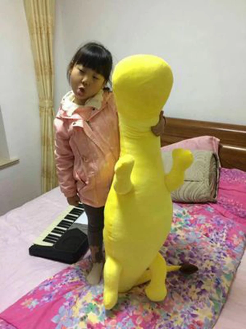 Dorimytrader Kawaii Anime Dinosaur Plush Toy Pillow Large Stuffed Soft Cartoon Colorful  Dinosuars Doll for Kids Friends Gift Decoration 59inch 150cm DY50244 (6)