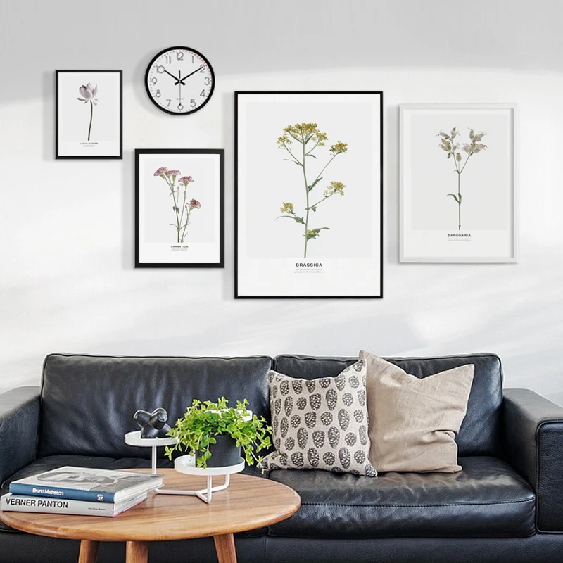 Simple-Nordic-Flower-Lotus-Brassica-Magnolia-Canvas-Art-Prints-posters-Living-Room-Wall-Pictures-Home-Decor