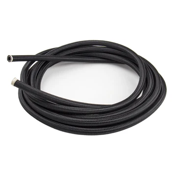 

CARBOLE 20 Feet Black Stainless Steel Braided Fuel / Oil Line Hose AN6 -6 AN
