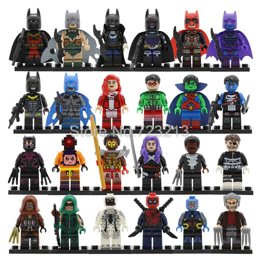 

Super Hero Batman Figure Arnim Zola Punisher Black Panther Lana Lang Psylocke Darkseid Arrow Robin Building Blocks kits Toys