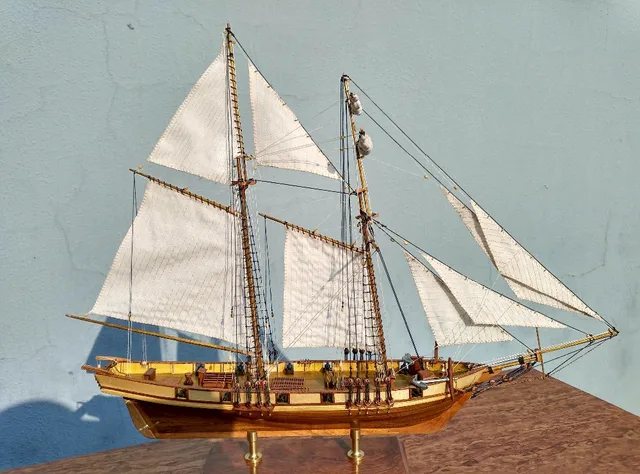 Escala 1/96 clássicos - navio antigo - kits de construção Harvey 1847 veleiro de madeira diy 3