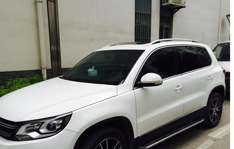 عالية الجودة الفضة نمط الجانب الألومنيوم سقف الرف السكك الحديدية بار ل volkswagen vw تيغوان 2010-2017