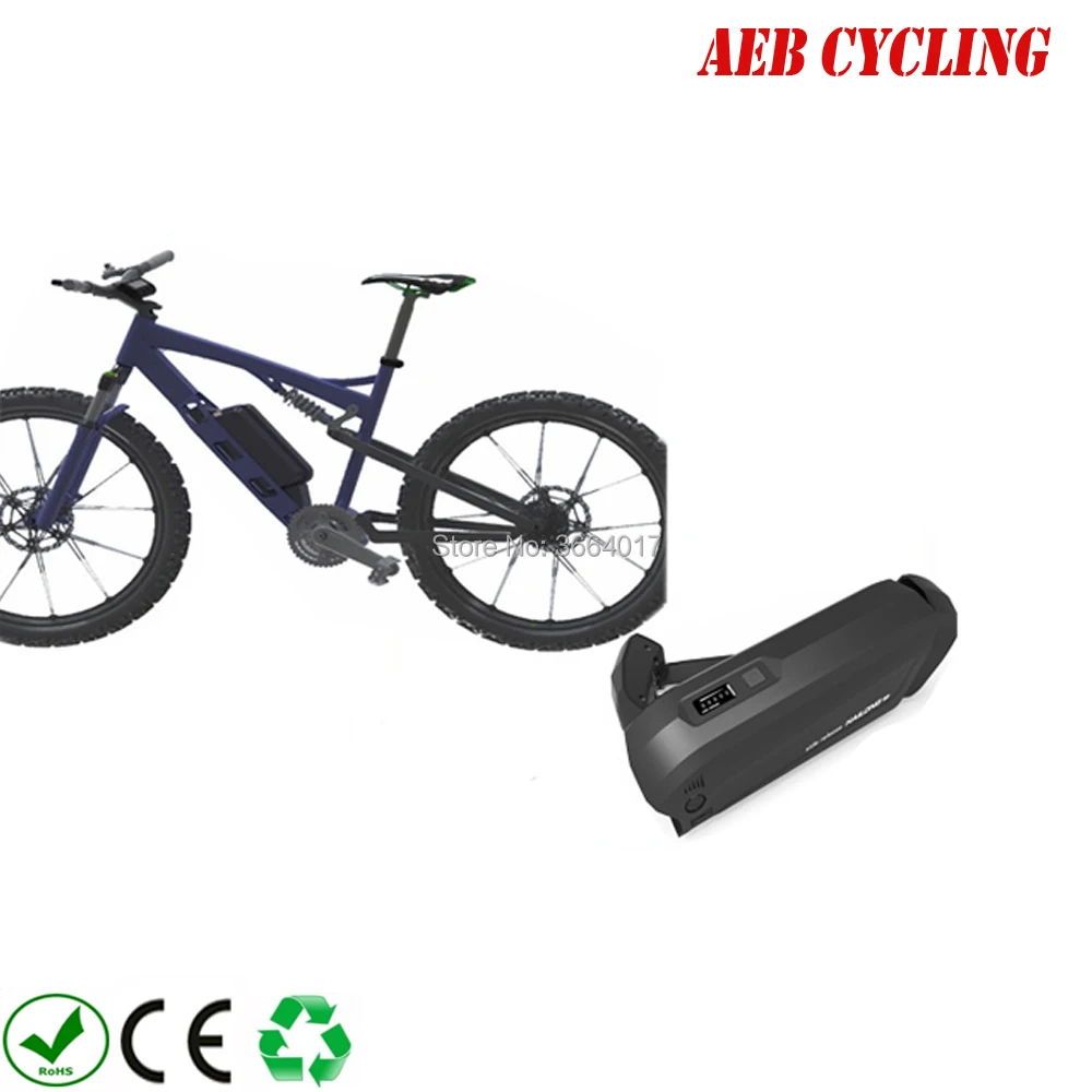 Flash Deal Free shipping Plastic case Hailong-2 down tube ebike battery case 40 Pcs 18650 cells ebike battery shark case for city bike 2