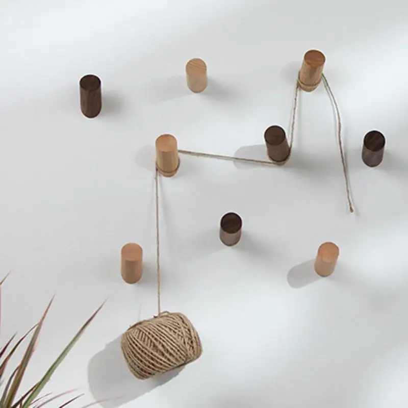 

Natural Wooden Wall Hanger Robe Hook Wood Home Room Decoration Wall Mounted Coat Clothes Scarf Hat Bag Storage Hanger Hooks