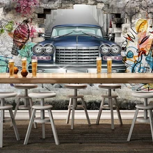 Пользовательские обои, Классические наездники живопись граффити стены для ресторана бар Гостиная ТВ диван обои для спальни росписи