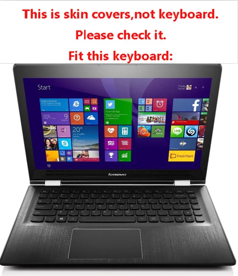 Прозрачные защитные чехлы для клавиатуры ноутбука из ТПУ Lenovo yoga 500 14 дюймов|keyboard