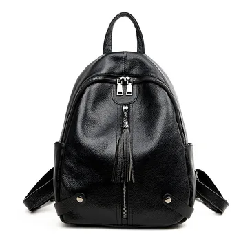 

Female Backpacks Travel Shoulder Bag Bookpack Genuine Leather Women Bag College Wind School Bag Backpack