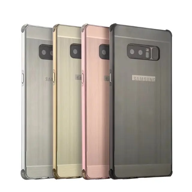 Роскошное Гальванопокрытие Алюминиевый металлический бампер для samsung S9 S8 plus note 8 A8 PLUS чехол PC задняя крышка противоударный чехол для телефона