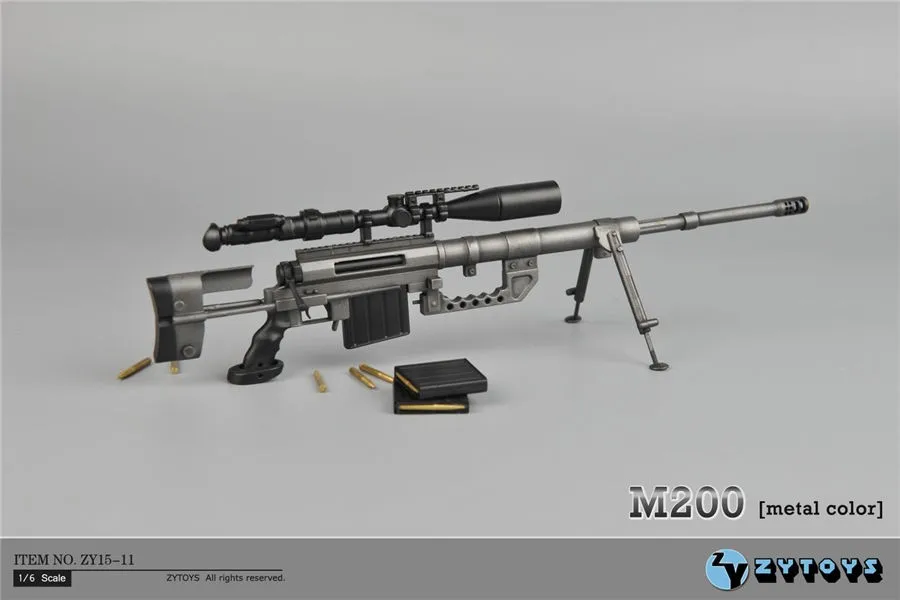 1:6 ZY Toys Model M200 Plastic Metal Color Sniper Rifle ZY15-11 For 12" Figure 
