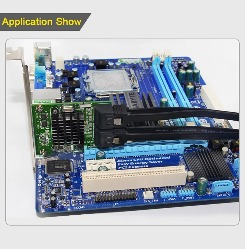 4 портовая SATA Плата расширения SATA3.0 6 ГБ PCI Express 1X E к III|Платы расширения| |