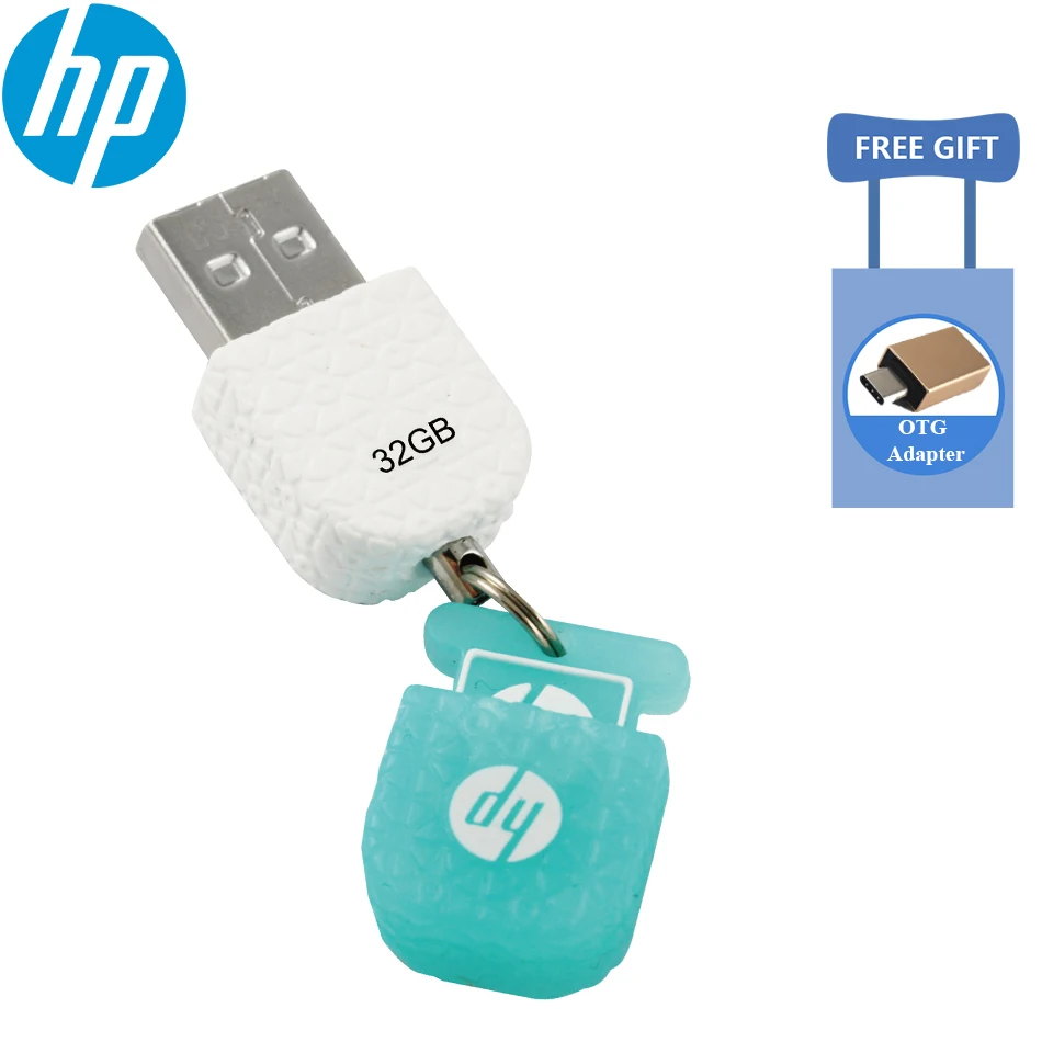 Купить Оригинальный hp Jelly USB флеш накопители 8 ГБ 16 ГБ 32 ГБ 64 ГБ USB 2,0 флеш накопитель водостойкие PenDrives Пылезащитная резина флэш память