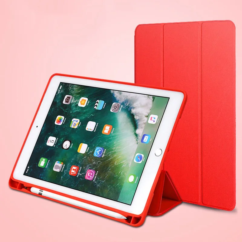 Чехол для iPad Pro 12,9 дюйма с Apple Pencil Holder из искусственной кожи Силиконовый мягкий чехол умный чехол для iPad Pro 12,9 дюйма