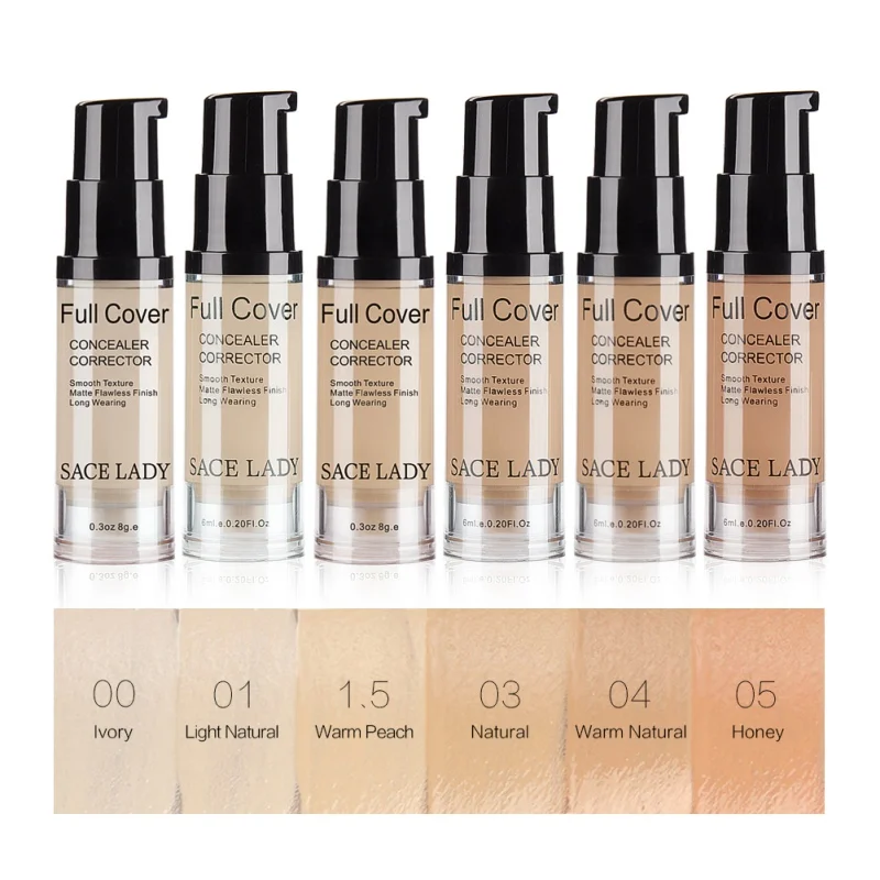 2019 Full Cover Liquid Concealer Makeup 6ml Eye Dark Circles Cream Face Corrector corrector maquillaje