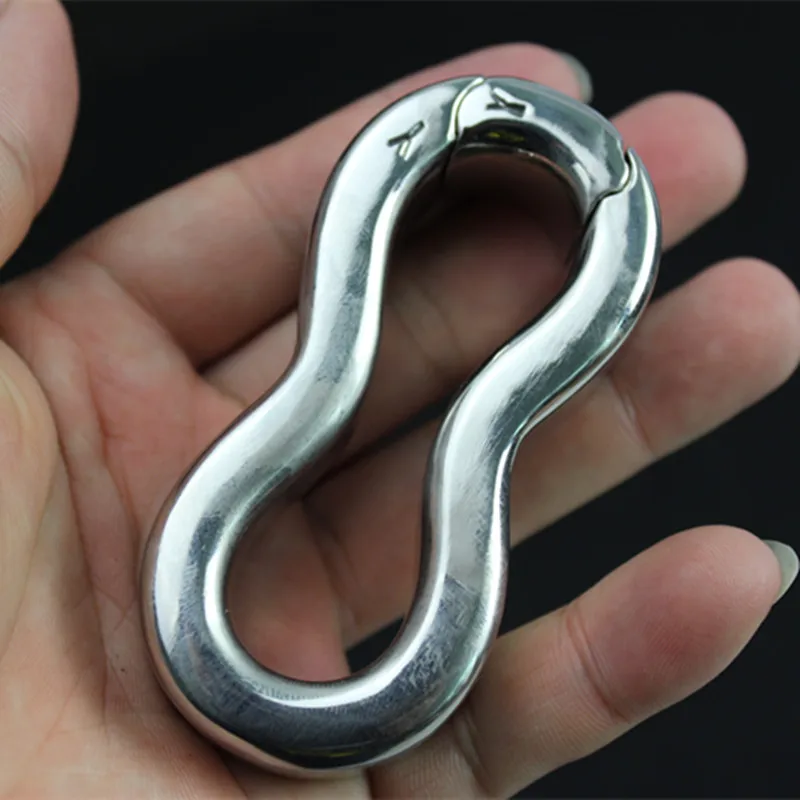Stainless Steel Scrotum-ring Penis Pendant 8 Word Concave Penis Bondage Scrotum Pendant Balls Ring Sex Toys for Men B2-2-224 Stainless Steel Scrotum-ring Penis Pendant 8 Word Concave Penis Bondage Scrotum Pendant Balls Ring Sex Toys for Men B2-2-224