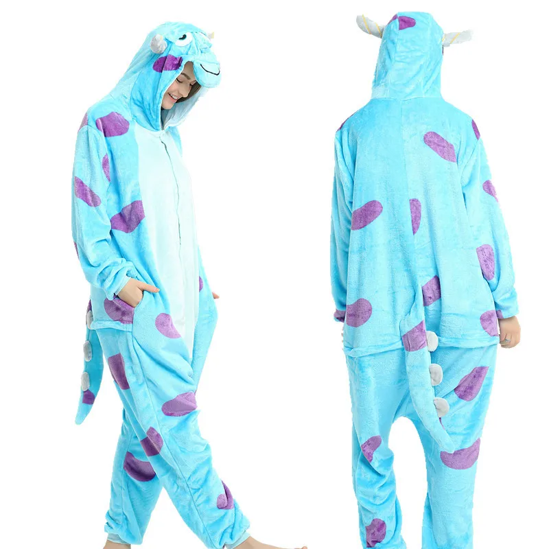 

Dropship Adult High Quality Blue Monster Kigurumi Onesies Sleepwear Animal Anime Cartoon Pajamas Cosplay Costumes
