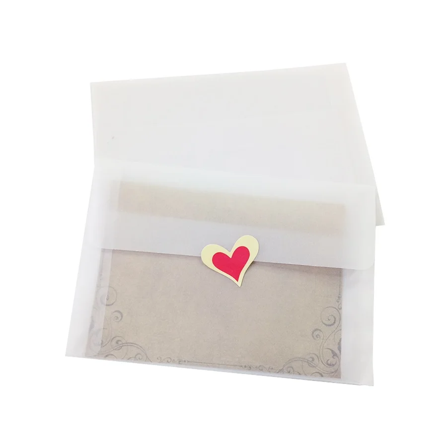 Lote em Branco Translúcido Velino Envelopes Faça Você Mesmo Multifuncional Presente Cartão Envelope Atacado 100 Pçs - Mod. 112999 8 Envelopes de papel