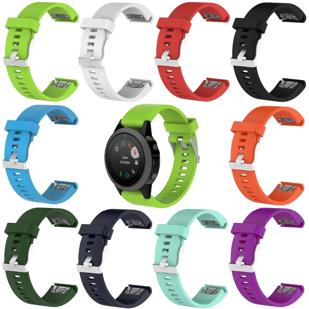 

For Garmin Fenix5S Smartwatch Sports Watch Strap Silicone Band For Garmin Fenix 5S / Plus Smart Watch Metal Clasp Bracelet Bands
