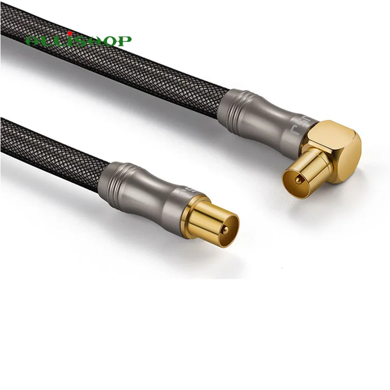 Cabo Conector Coaxial Coax tipo 1080p Antena Hdtv Cabo Conector de Sinal de Rádio 75ohm