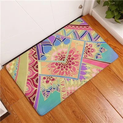 Новые противоскользящие ковры модные идеи цветные геометрические принты коврики для ванной комнаты кухонные коврики 40x60or50x80cm - Цвет: 15