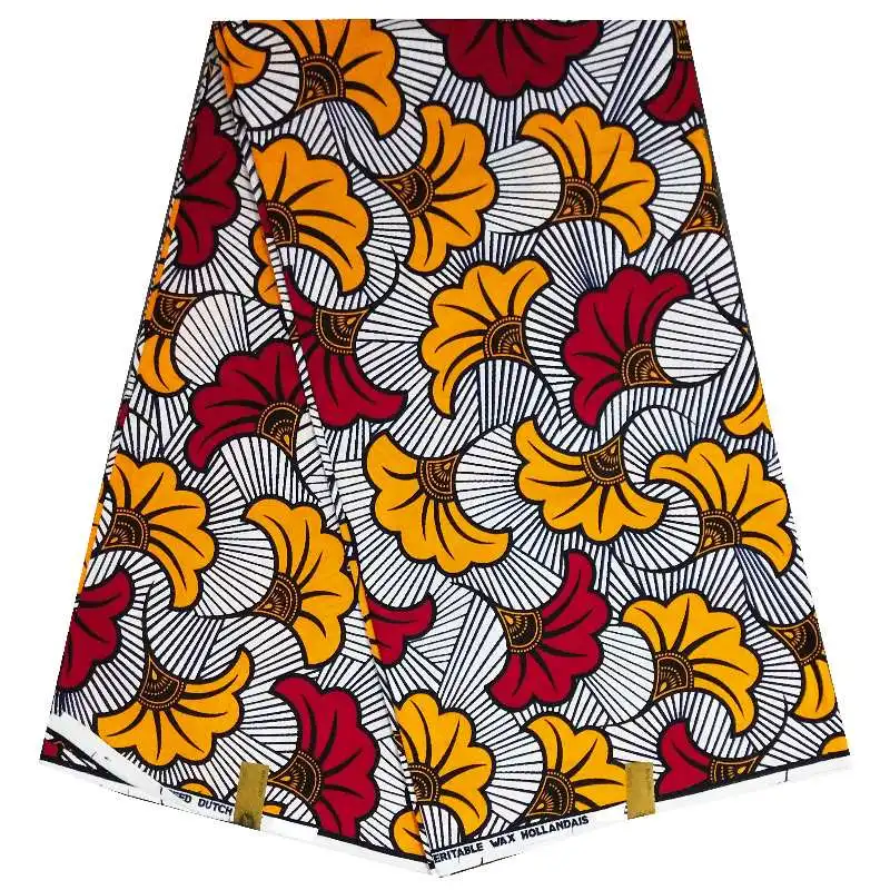 

nigerian ankara African wax print Fabric High Quality Veritable Wax Hollandais Guaranteed Real Dutch Wax leaf design 6yards/lot