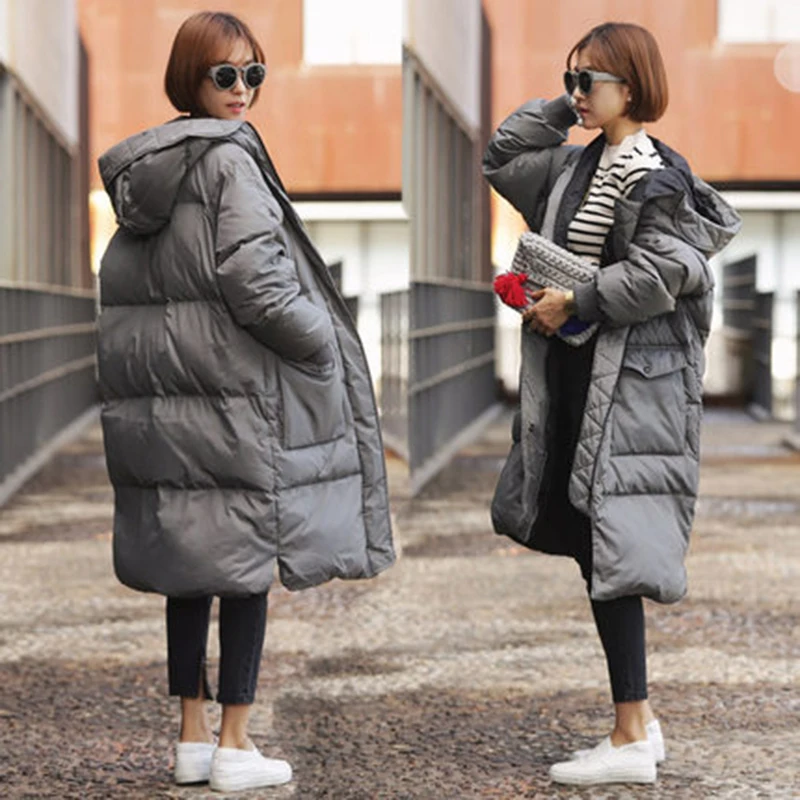 

Women Winter Oversized Jackets Long Warm Coat Loose Bread Style Ladies Parka Winterjas Dames Abrigos Mujer Invierno