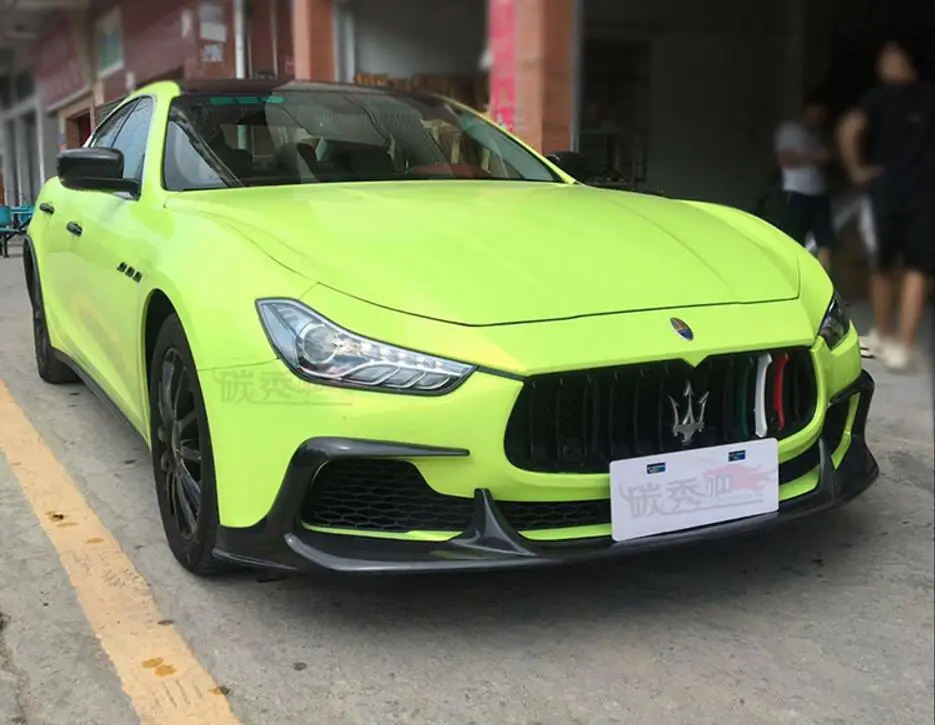 JINGHANGCar углеродного волокна передний бампер спойлер автомобильный диффузор подходит для 13-17 для Maserati Ghibli 2013