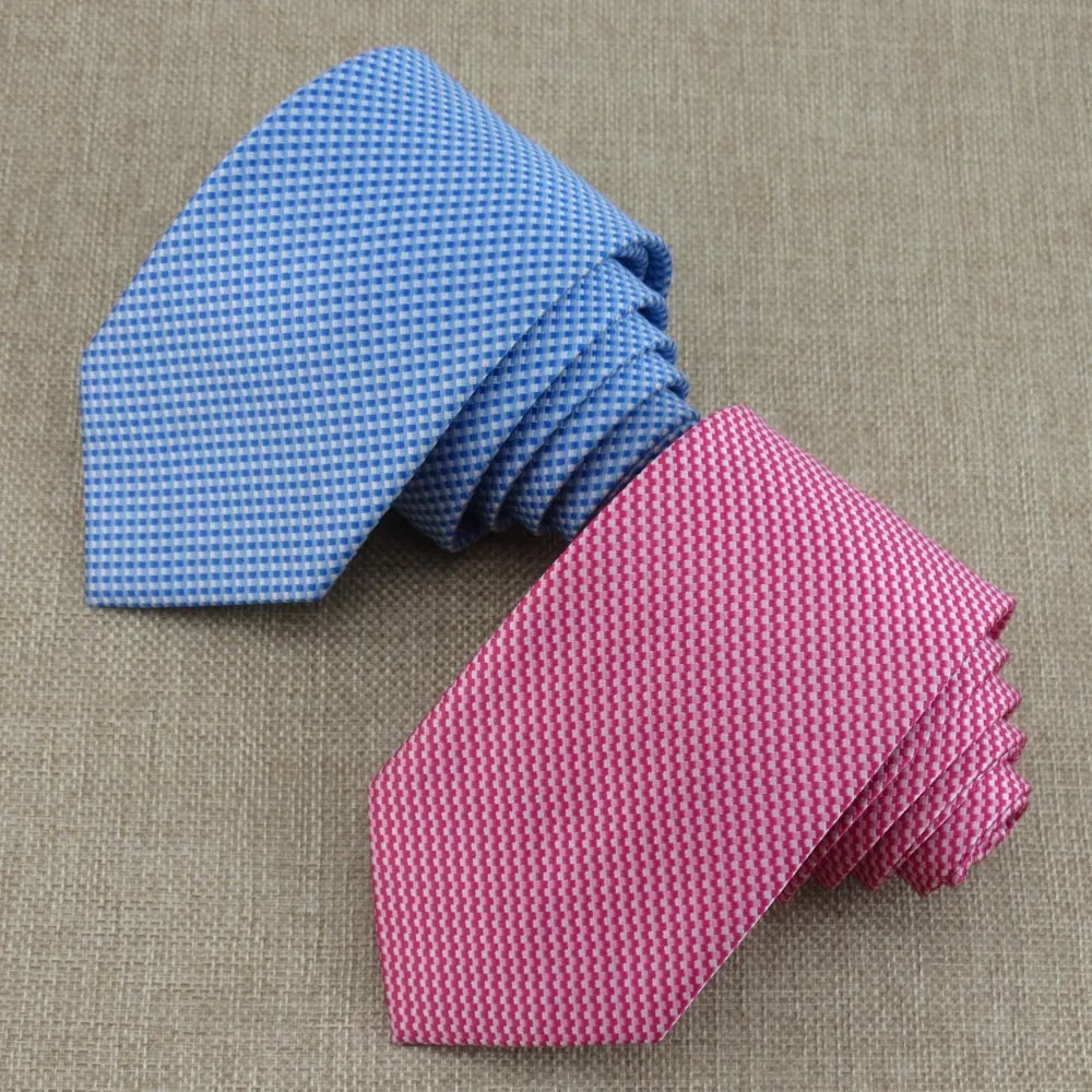 

(1 pcs/lot) Men's Waterproof necktie/white Small grid pattern/11 kinds of color business formal Upscale boutique 7 cm tie