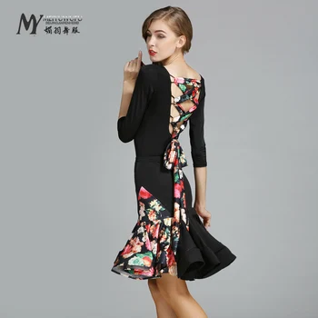 

fashion Latin dance women's new style pattern shirt sexy skirt for lady free shipping