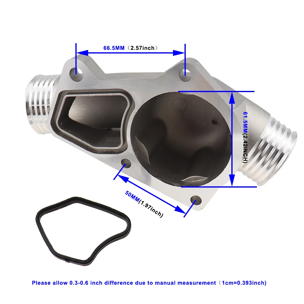 Модернизированный Алюминий термостат Корпус крышка с прокладкой Фирменная Новинка для BMW M3 Z3 E34 E36 11531722531 11531740437 полированная