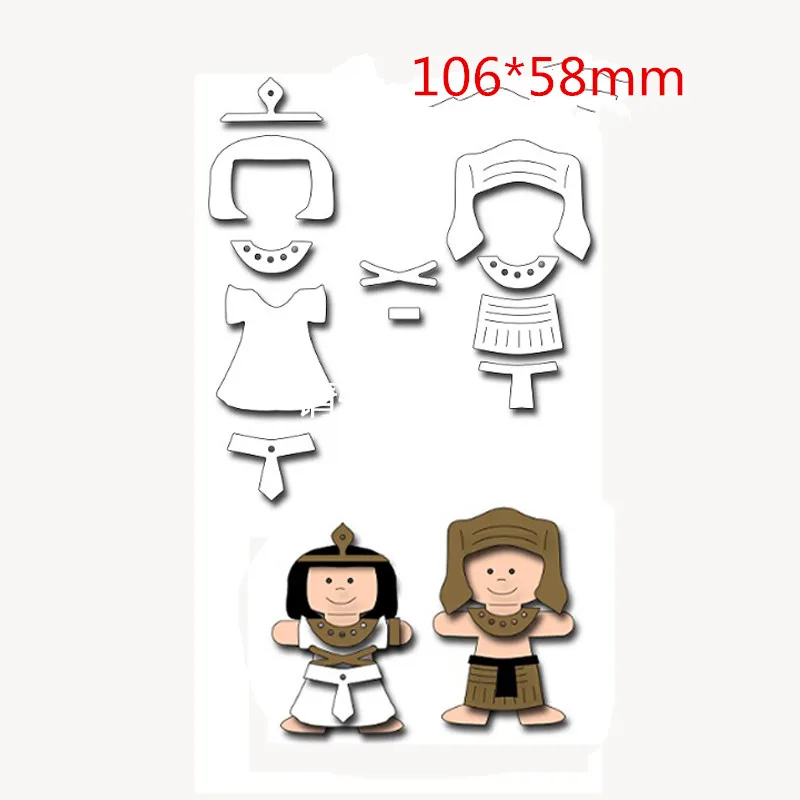 

Ancient Characters Metal Cutting Dies Stencils For Card Making Decorative Embossing Suit Paper Cards Stamp DIY