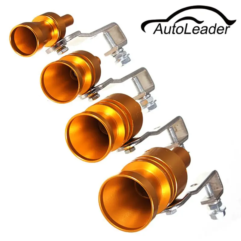 Gold Car Auto Exhaust Fake Turbo Whistle Pipe Sound Muffler Blow Off
