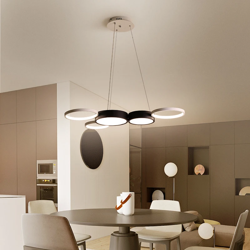 

Nordic creative personality restaurant lamp postmodern light luxury simple office fitting room round bar led chandelier