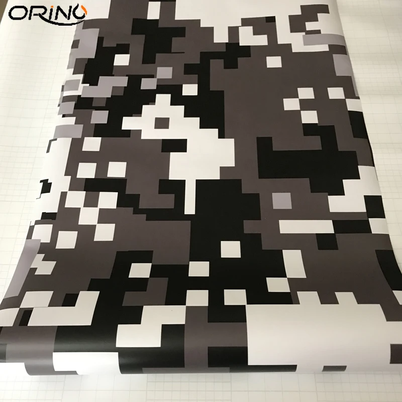Black Grey White Digital Vinyl Film Sticker-2