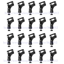 20 шт черный пластиковый микрофон Подставка зажим держатель кронштейн для микрофона подставка для проводных/беспроводных аксессуары для микрофонов