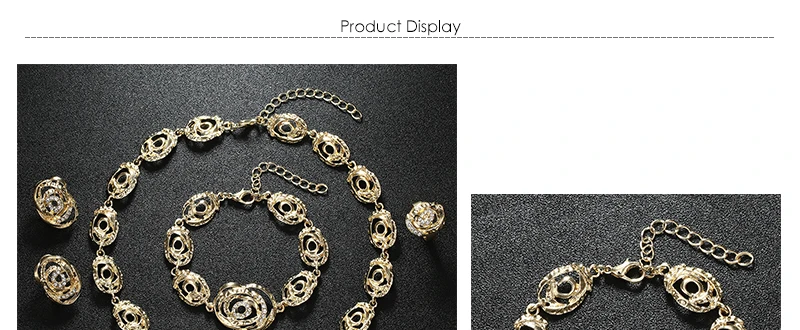 BTSETS 2018 Fashion Bridal Jewelry Sets Women Round African Beads Jewelry Set Dubai Gold Color Costume Indian Jewelry Set (1)