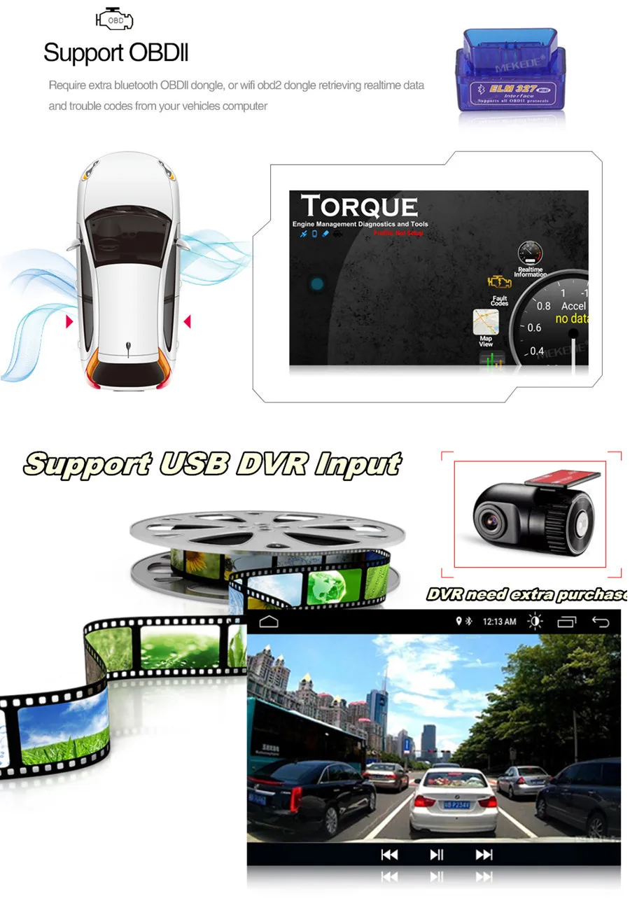 Best 10.1" Android 8.1 HD 2DIN Rotatable Car Multimedia Player Touch Screen 4G Full Netcom RAM 1GB ROM+16GB Wifi Mirror Link 21