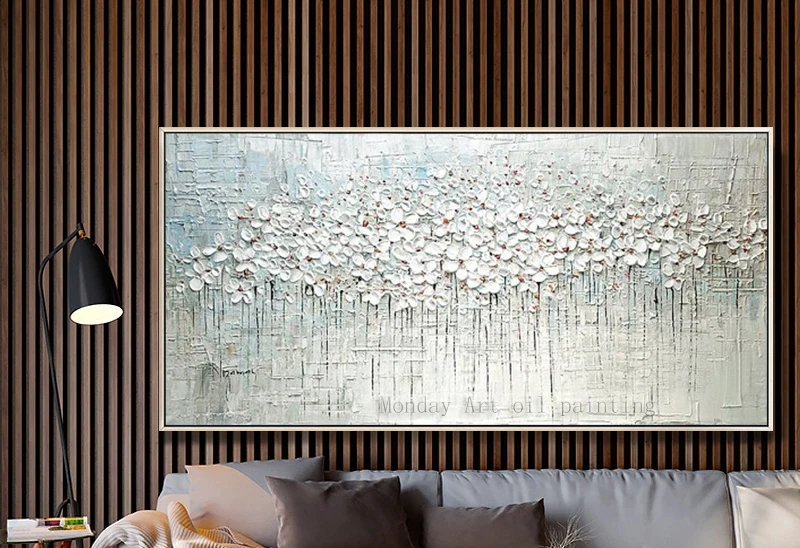Günstig 100% handgemaltes Ölgemälde auf Leinwand neue Handgemachte messer blume ölgemälde Wand Kunst bild home dekoration Für Wohnzimmer